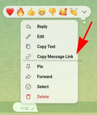 Copy Message Link