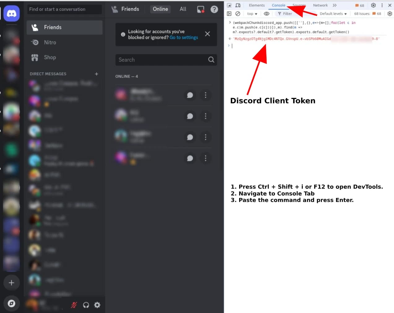 Getting Token via Console
